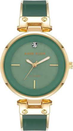 Anne Klein Accented Green Dial Ladies Watch AK-1414GNGB