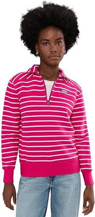 Vineyard Vines Surf Terry Shep Shirt Womens Sweatshirt Stripe Charm Pink : XL, Cotton