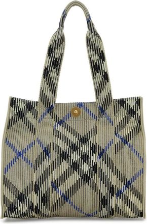 Burberry Geborduurde Canvas Shopping Bag - Dames - Shoppers - Veelkleurig - ONE Size - Tassen