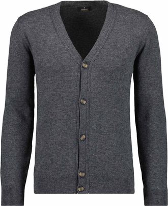 Ragman Collegejacke RAGMAN, Herren, Gr. XL5254, grau (anthrazit), 90% Wolle 10% Cashmere, Jacken Collegejacke
