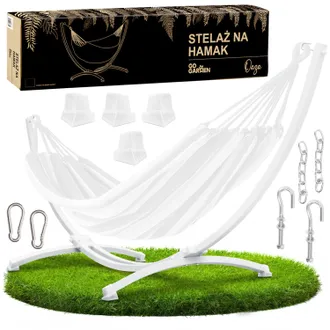 OEM Struttura Per Amaca, Supporto Da Giardino In Metallo Per Due Persone, Per Amaca Fino A 250 Kg, Bianca, Gogarden