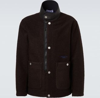 Stone Island Giacca in misto lana con logo