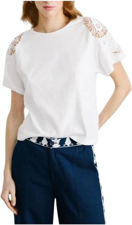 Pepe Jeans London Veronica T-shirt- frisse en elegante stijl - Dames - T-shirts - Wit - XS - Katoen - Tops