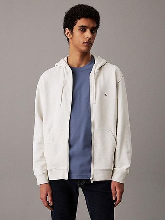 Calvin Klein Sudadera De Felpa De Algod&oacute;n Con Capucha Y Cremallera