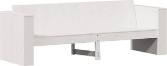 vidaXL Sof&aacute; De Jard&iacute;n 3 Plazas Madera Maciza Pino Blanco 189x60x62 Cm Vidaxl