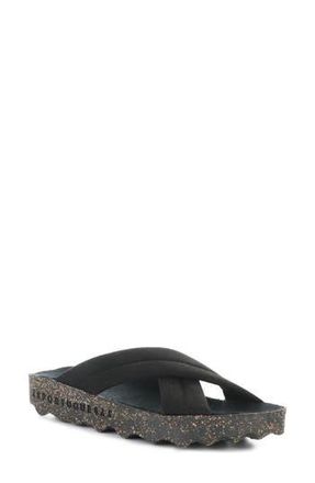 FLY London Curr Slide Sandal in Black at Nordstrom Rack, Size 10-10.5Us / 41Eu
