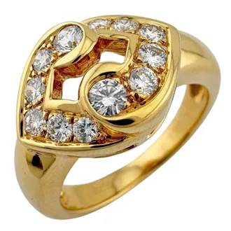 Dior Yellow Yellow Gold (18K) Alloy Band Ring (Pre-Owned)