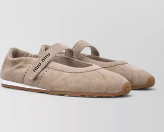 Miu Miu leather ballerina shoes