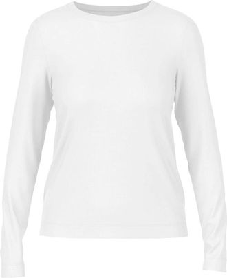 Marc Cain Geribbeld shirt met lange mouwen - Dames - Longsleeves - Wit - M - Tops