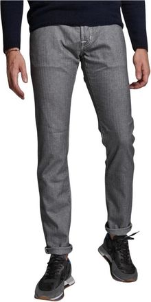 Jacob Cohen 5P Comfort PPT Str Solid - Heren - Slim Fit Broeken - Grijs - W38 - Broeken