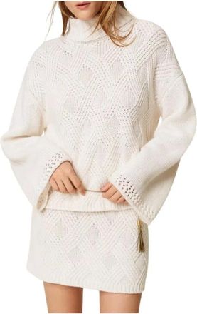 Twinset Coltruien - Dames - Coltruien - Wit - M/L - Truien & Vesten