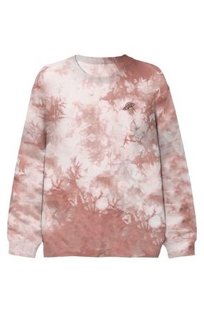 Dalix UFO Tie Dye Crewneck Sweatshirt in Tie Dye Copper at Nordstrom, Size Xxx-Large