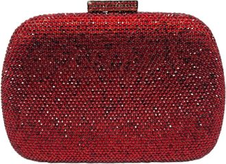Generic Rhinestone Crystal Diamonte Fashion Women Large Square Oval Crystal Sparkly Glitter Clutch Bag Party Evening Cocktail Bridal Wedding Handbag Purse (Re