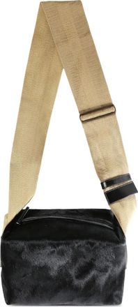 Uma Wang Leren schoudertas - Zwart