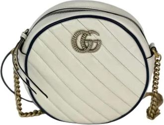 Gucci Pre-owned Leather gucci-bags - Dames - Vintage Schoudertas - Wit - ONE Size - Leer - Vintage