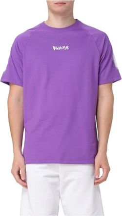 Disclaimer Heren Crew Neck T-shirt- Katoen - Heren - T-shirts - Paars - S - Katoen - Tops