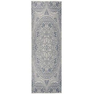 vidaXL Alfombra De Tela Plana Al Aire Libre 80x250 Cm De Azul Est&aacute;ndar - 315533