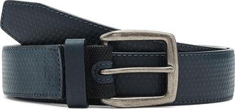 Johnston & Murphy Xc4 Burnished Perforated Belt Mens Belts Navy : 40, Leather/Suede