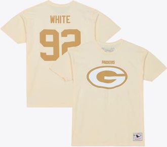 Mitchell & Ness Mens Mitchell & Ness Reggie White Cream Green Bay Packers Sandman Name & Number T-Shirt at Nordstrom, Size Xxx-Large