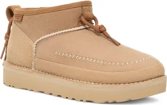 UGG Gender Inclusive Ultra Mini Crafted Regenerate Genuine Shearling Lined Bootie in San at Nordstrom Rack, Size 12 Womens / 11 Mens