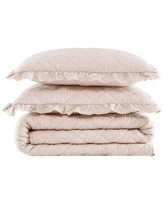 Truly Soft Crinkle Ruffle Quilt Set