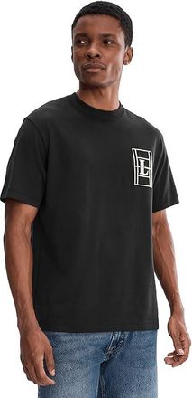 Lacoste Embroidered Heavy Jersey T-Shirt Mens T Shirt Black : 7 (2XL), Cotton/Jersey