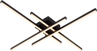 Lucide L&aacute;mpara de techo de metal con 1 led integrado, negro