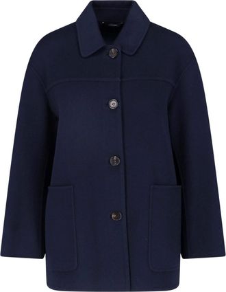 Max Mara Cappotto Corto In Lana Vergine