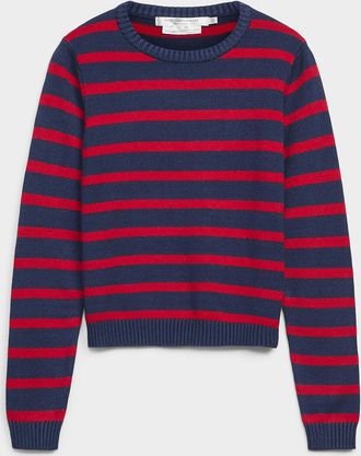 Contemporaine Womens Soft two-tone stripe sweater