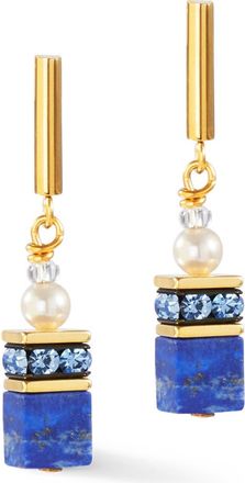 Coeur de Lion Geocube Precious Fusion Pearls Earrings in Blue at Nordstrom