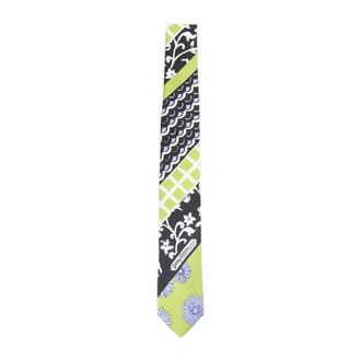 Lanvin Ties, male, Multicolor, Size: ONE SIZE Patchwork Silk Tie