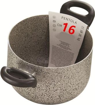 Trade Shop Trade Shop - Doble Mango De Olla De Piedra Antiadherente Di&aacute;metro De Piedra 16-18-20-22 Cm Utensilio De Cocina - -16 Cm