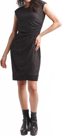 Papillon Sparkle Stretch Dress In Black