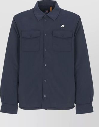 K-Way padded short jacket collar neckline pockets