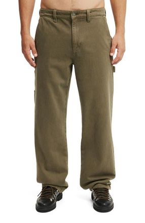 Cotton On Mens Baggy Worker Pant in Military at Nordstrom, Size 32