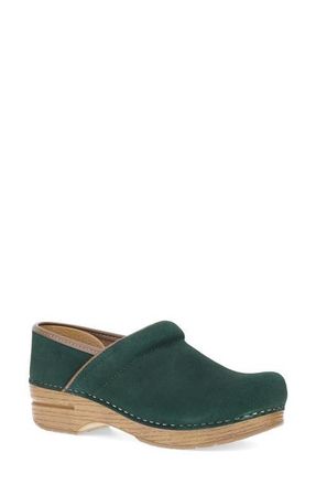Dansko Professional Clog in Evergreen Suede at Nordstrom, Size 39