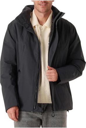 KRAKATAU Jassen, Heren, Grijs, L, Polyester, Veelzijdige Donkergrijze Jas voor Heren