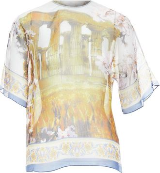 Dolce & Gabbana Silk Rome Ruins Top, Size It 36 (Authentic Pre-Loved)