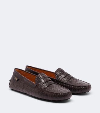 Tod's Gommino croc-effect leather driving shoes