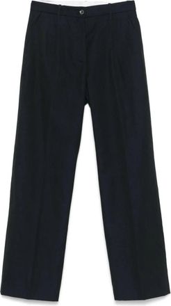Nine In The Morning Blauwe Broek met Verborgen Rits - Dames - Straight fit broeken - Blauw - W28 - Broeken
