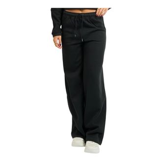 K-Way Loyre Brushed PC - Dames - Wijde Broeken - Zwart - S - Katoen - Broeken