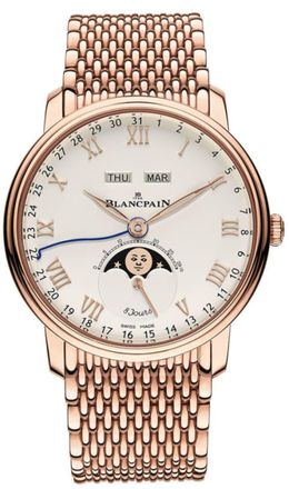 Blancpain Mens Villeret Quantieme Complet 40mm Automatic Watch