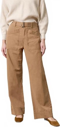 Lilla P Slant Pocket Twill Pant In Pecan