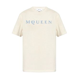 Alexander McQueen Flocked Logo T-shirt