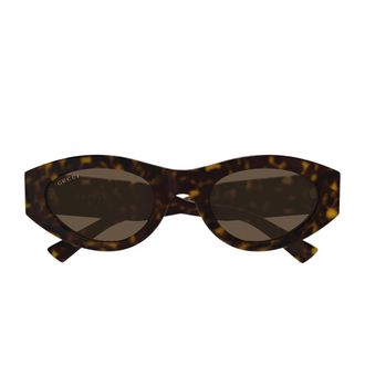 Gucci Sunglasses, unisex, Brown, Size: 52 MM Oval Sunglasses