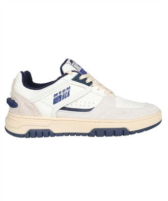 Msgm Logo Detail Leather Sneakers