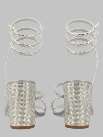 Rene Caovilla Cleo Heeled Sandal - Gray