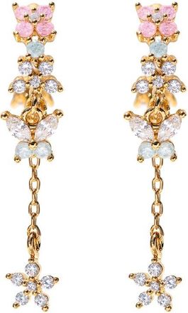 Girls Crew Mari Dangle Hoop Earrings in Gold at Nordstrom