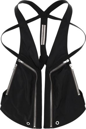 Rick Owens Neutral Bauhaus Harness Back Zippered Vest