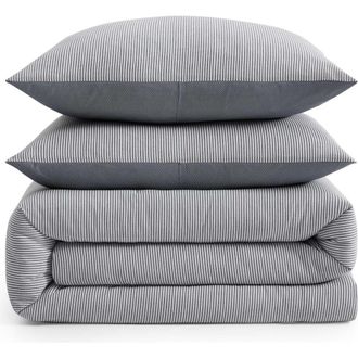 Tommy Hilfiger Sandbar Stripe Comforter & Shams Set in Deep Blue at Nordstrom, Size Twin